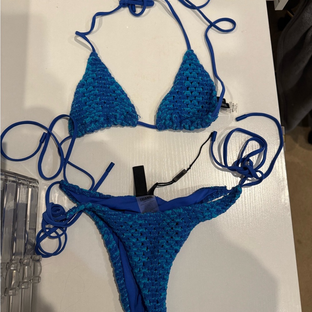 Triangl Blue Vinca Nayarit Crochet Bikini Set!